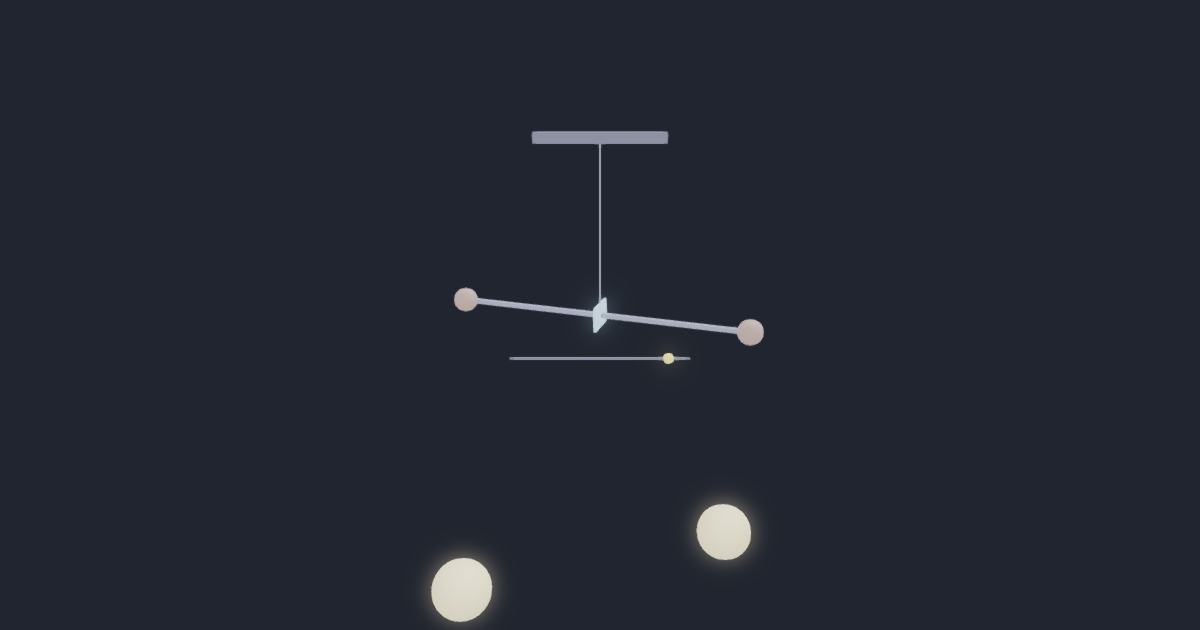 Cavendish · the first lab measurement of G simulation running in the browser