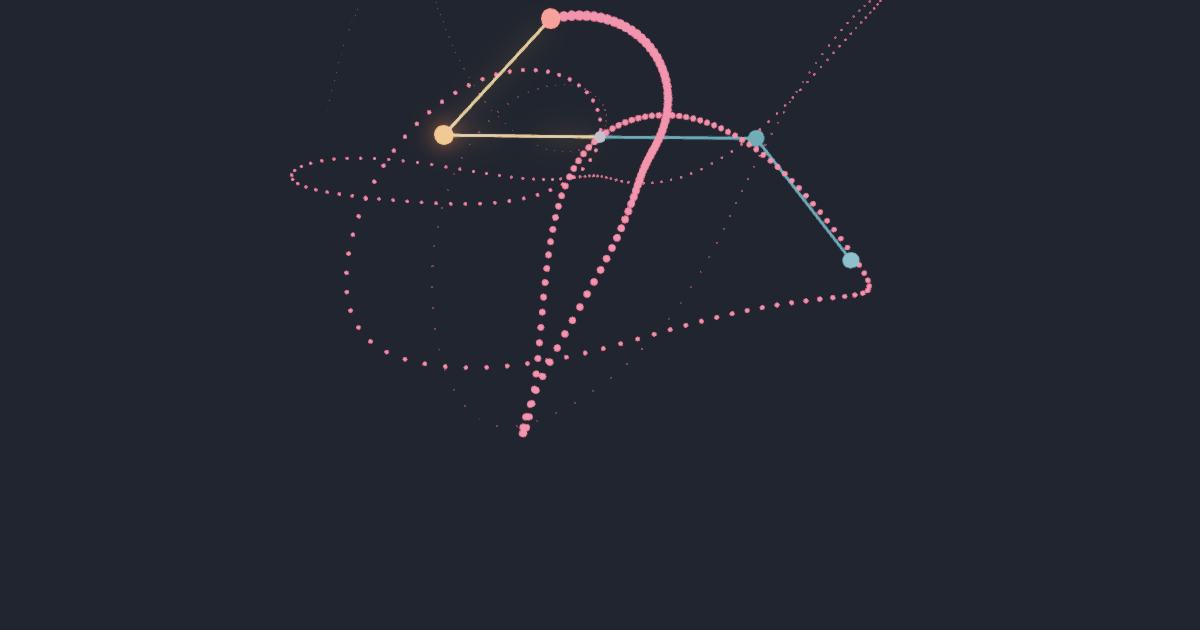 Double pendulum simulation running in the browser