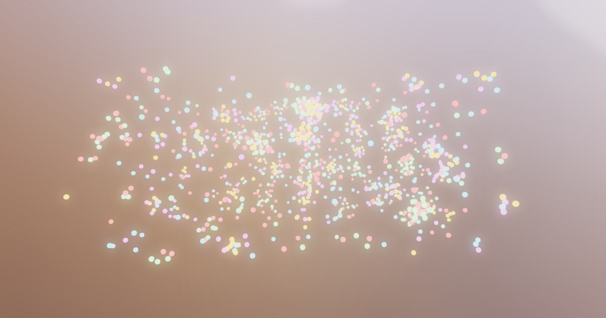 Particle Life simulation running in the browser