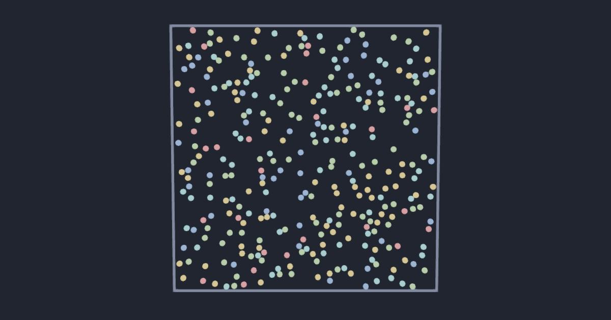 Maxwell–Boltzmann gas · the 2nd law simulation running in the browser