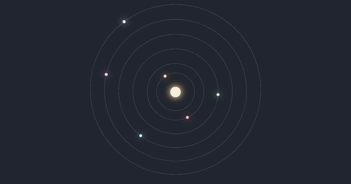 Kepler orbits simulation running in the browser