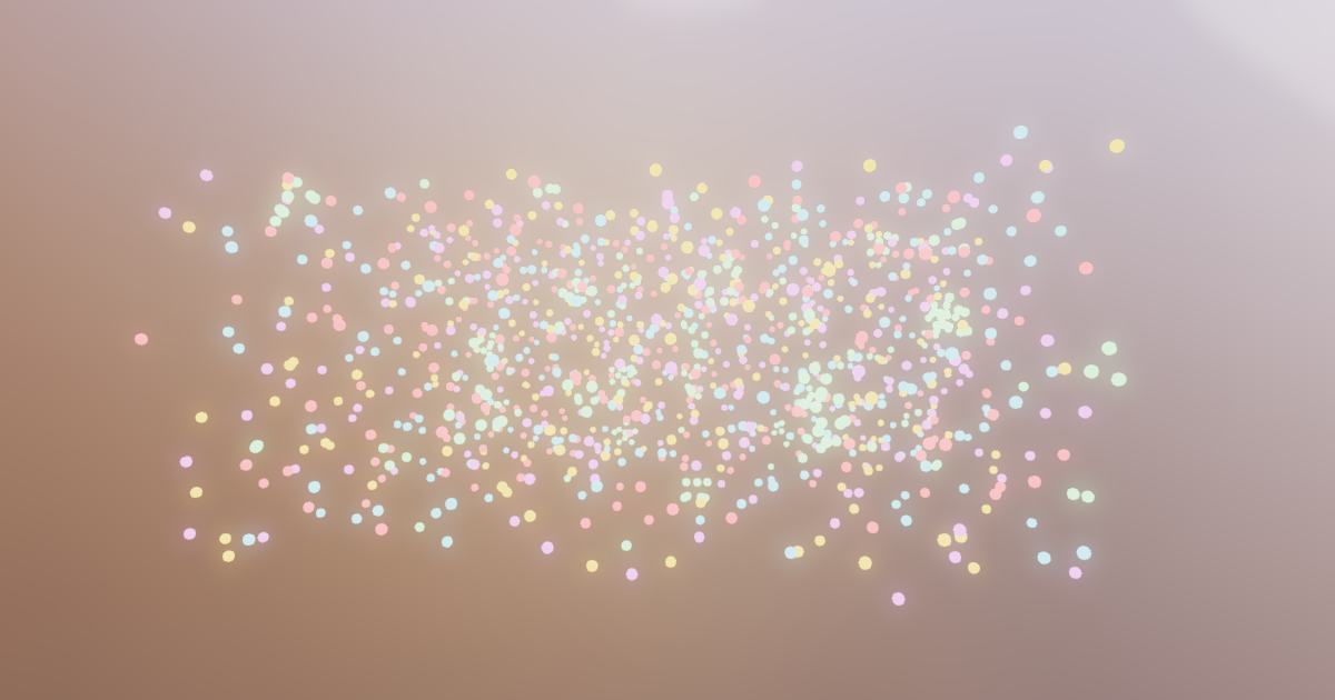 Particle Life · 2-D phase diagram simulation running in the browser