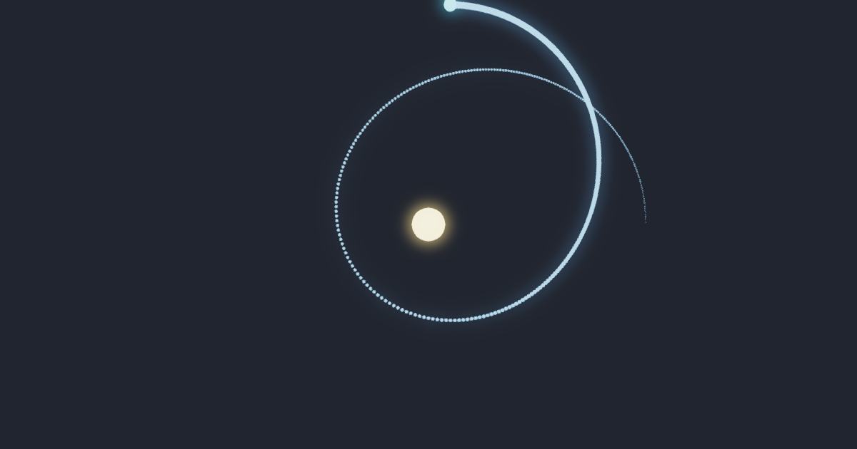 Counterfactual gravity simulation running in the browser