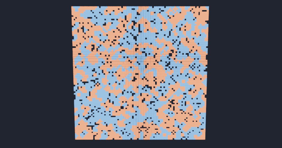 Schelling segregation simulation running in the browser