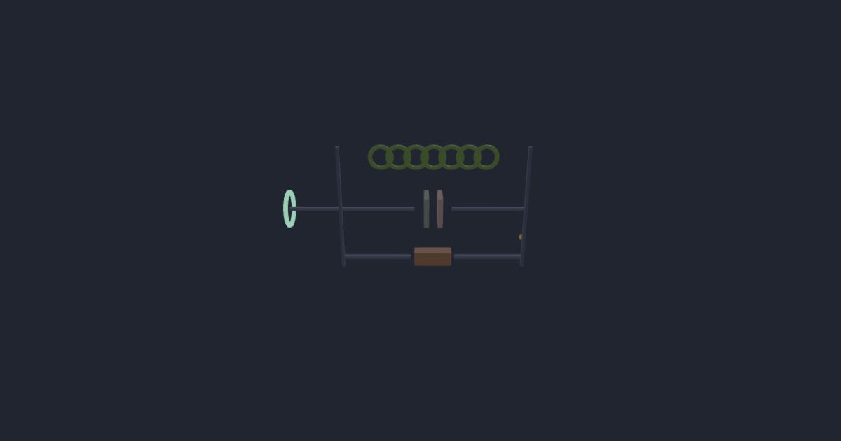 Parallel LC tank · antiresonance simulation running in the browser