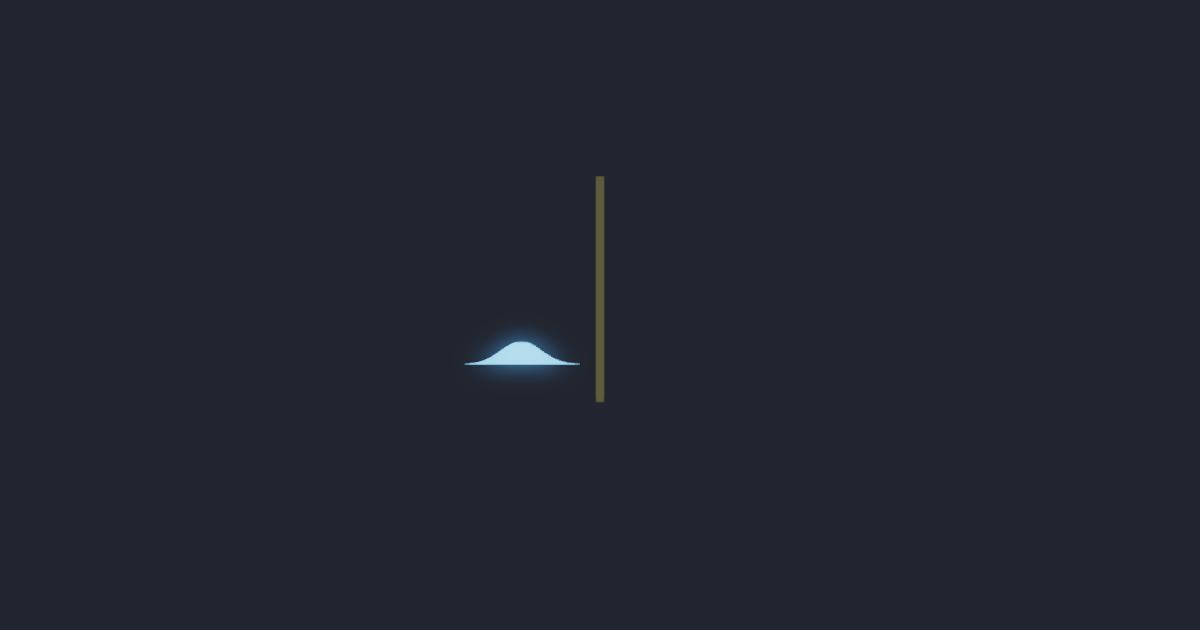Quantum tunnelling simulation running in the browser